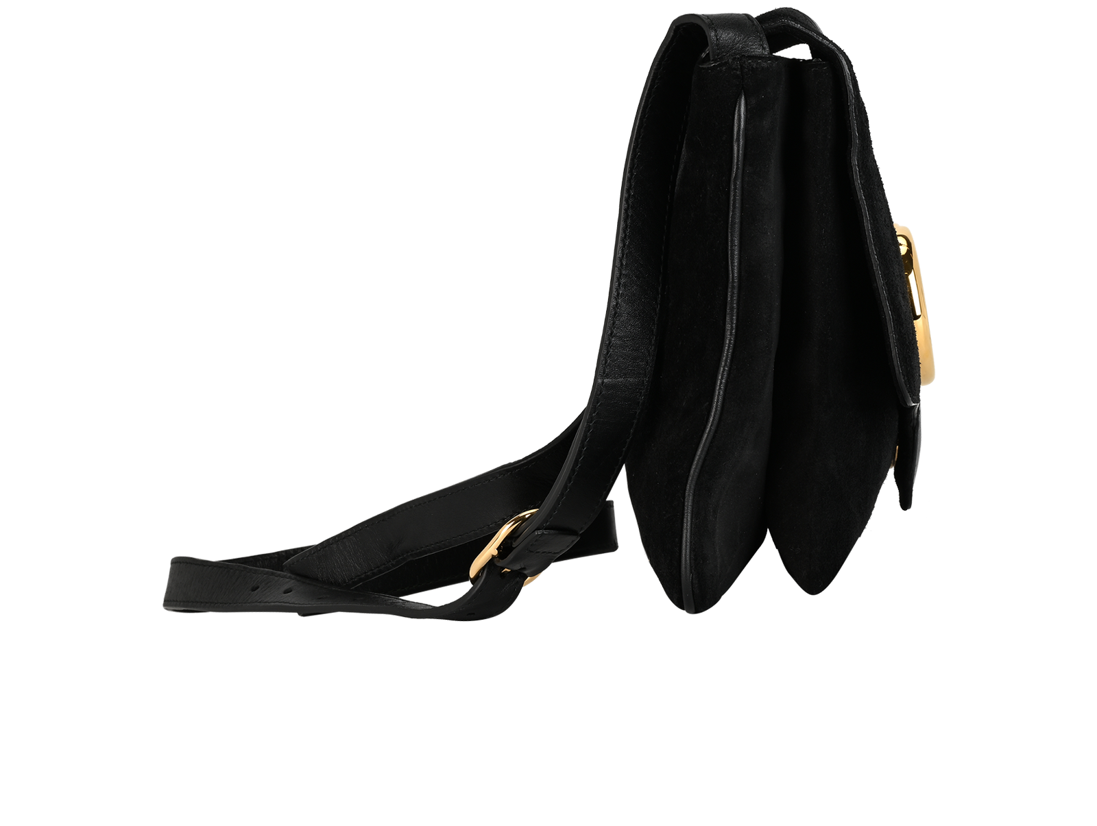 Arli, &pound;750, Handbags, Black, Leather/Suede, Side view